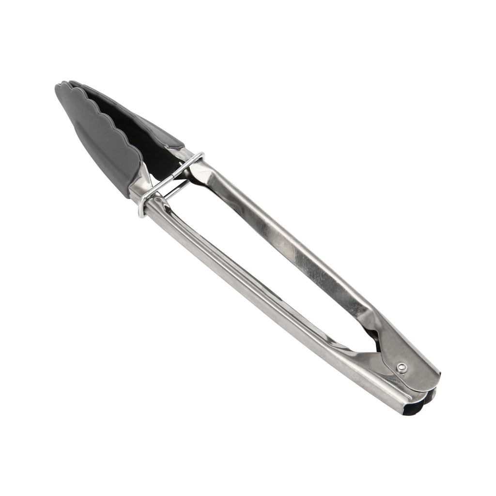 Heavy Duty Stainless Steel and Silicone Mini Food Tongs Grey - Professional Kitchen Tool for Culinary Enthusiasts - Default Title