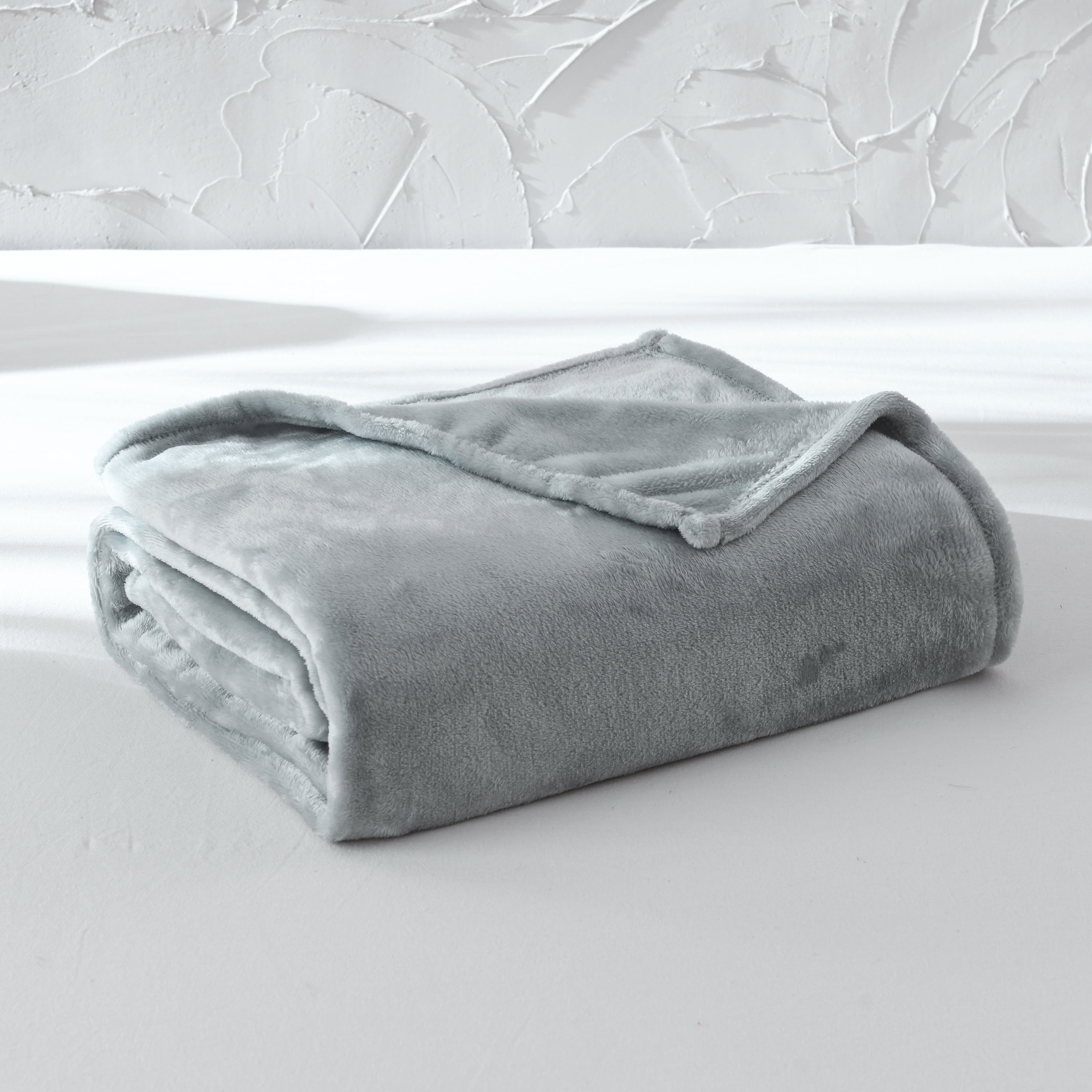 Decorative Knitted Super Soft Plush Blanket, Gray, Twin, Adult/Teen - Cozy Fleece Throw Blanket for Couch & Bed - Default Title