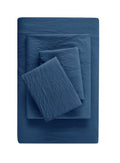 Ultra-Soft Ultra Soft Microfiber Bed Sheet Set, Twin-XL, Indigo, 3 Piece - Cooling Hotel Quality Bedding Sheets and Pillowcases - Default Title