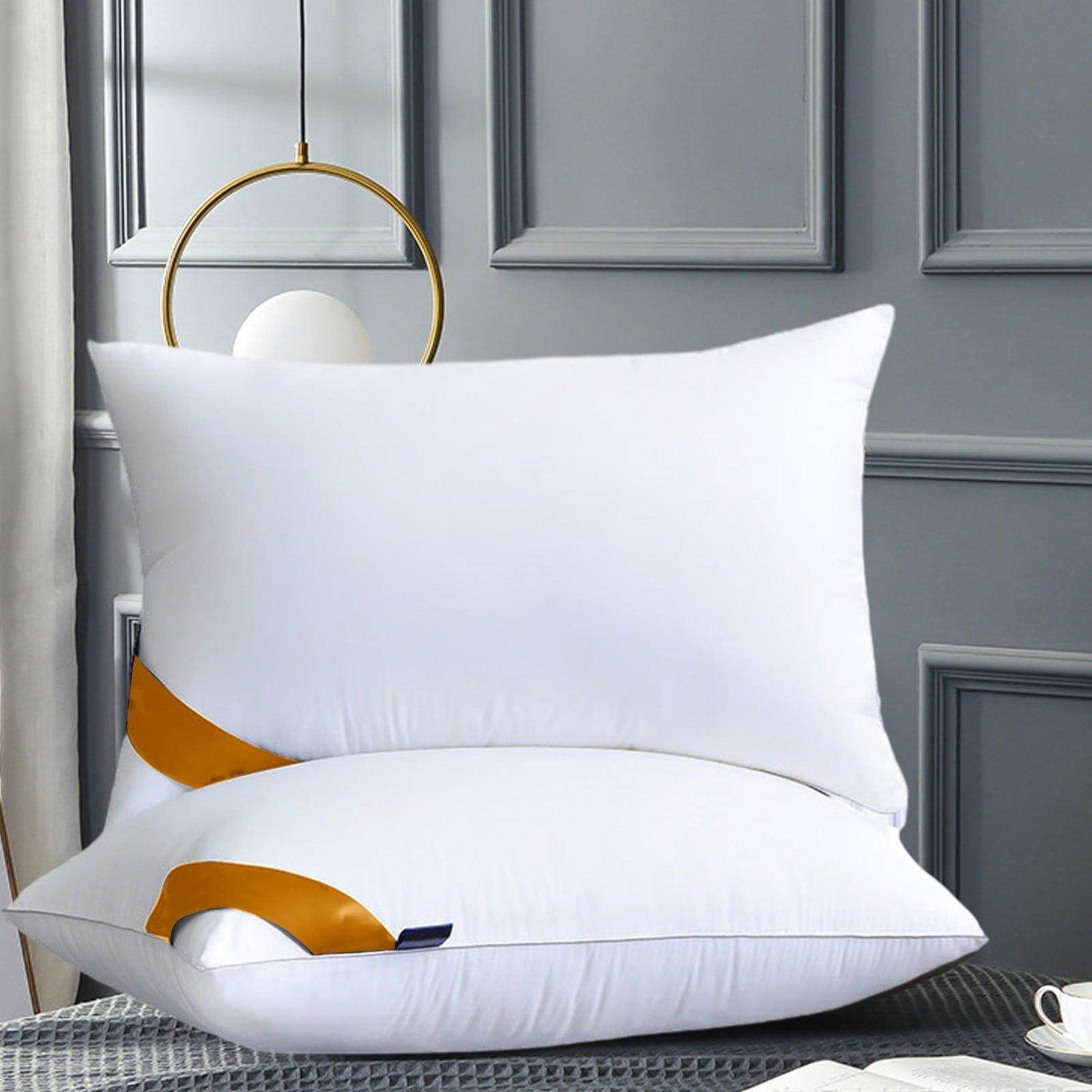 Fluffy Shredded Pillows Set of 2 - White Pillows 2 Pack Hotel Quality Bed Pillows for Sleeping Soft and Supportive Pillows for Side, ... - Decorative Throw Pillow Cushion for Sofa & Bed - Default Title