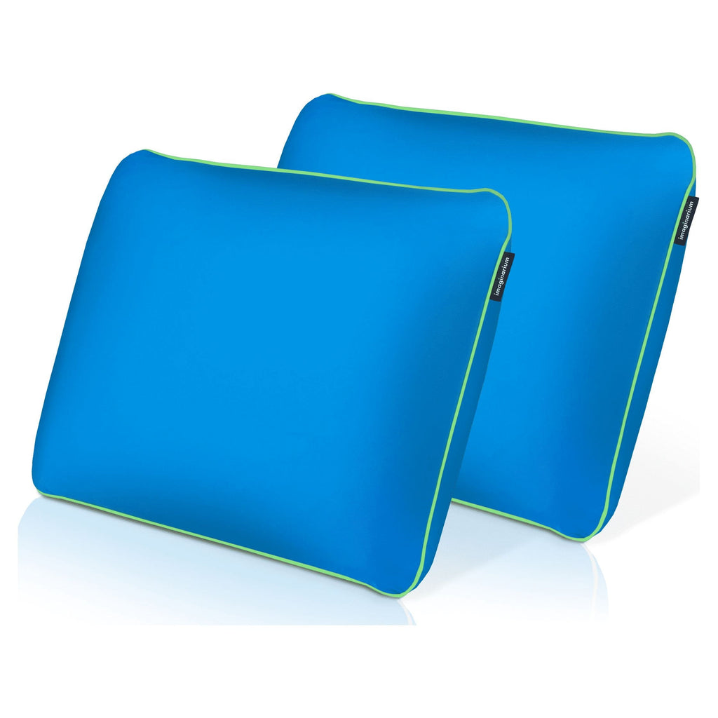 Fluffy Shredded Memory Foam Fun Pillow with Cool-to-the-Touch Cover, Standard/Queen, Cosmic Blue, 2 Pack - Orthopedic Shredded Foam Bed Pillow Set - Default Title