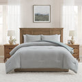 Luxurious Quilted Full/Queen Comforter Set, All-Season, 3-Piece, Green Gingham Plaid - Luxurious Quilted Duvet Cover Set - Default Title