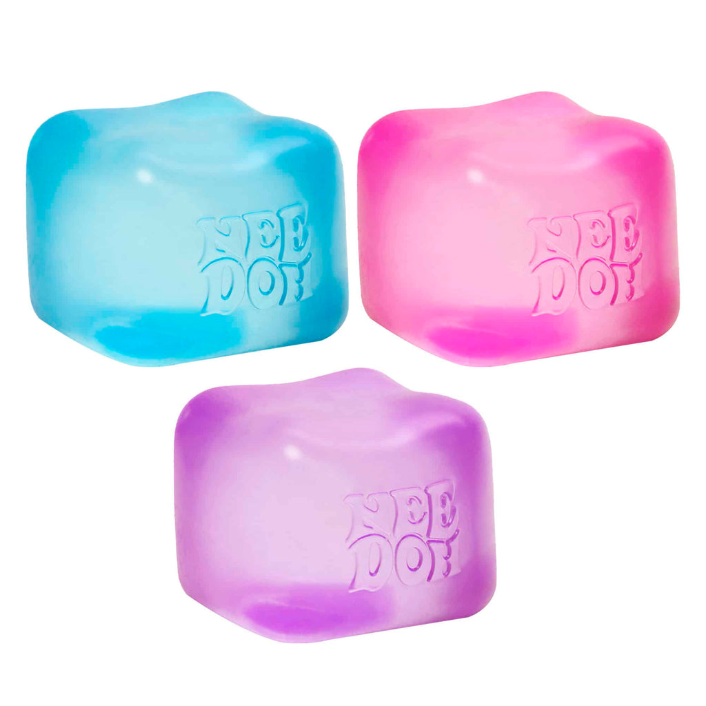 Squishable Nice Cube NeeDoh Nice Cube | Series Elm Bridge - Nice Cubes Clear Satisfying Crunch Stress Toy Detail