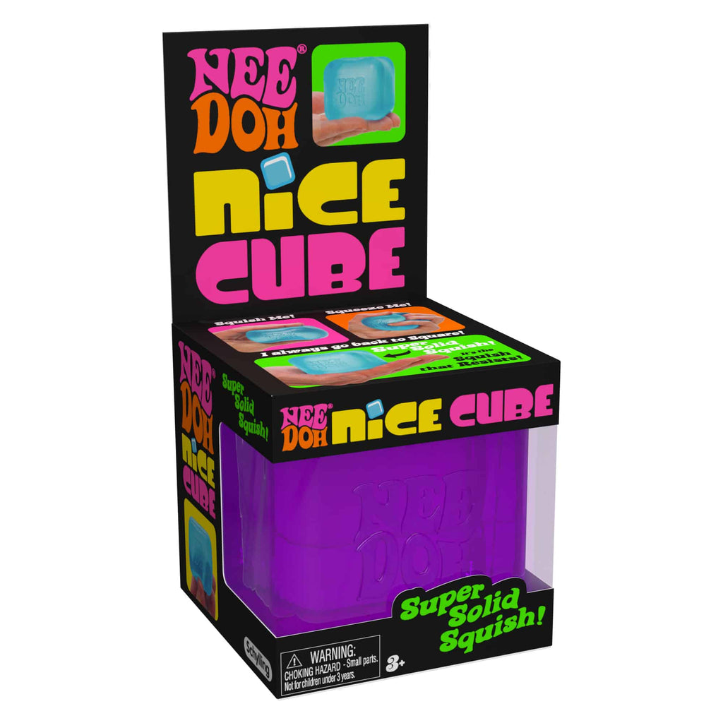 Squishable Nice Cube NeeDoh Nice Cube | Series Elm Bridge - Nice Cubes Clear Satisfying Crunch Stress Toy Detail