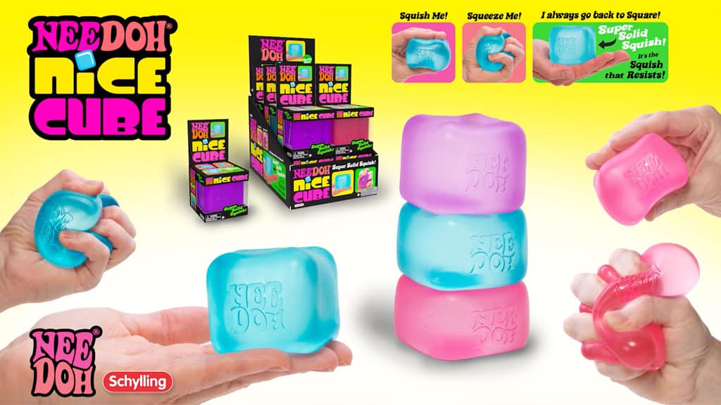 Squishable Nice Cube NeeDoh Nice Cube | Series Elm Bridge - Nice Cubes Clear Satisfying Crunch Stress Toy Detail