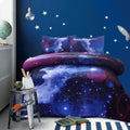 Heavyweight Warmth Galaxy Bedding Sets Outer Space Comforter 3D Printed Space Quilt Set Full Size for Kids Blue - Hypoallergenic Ultra-Fluffy Quilt for Winter - Default Title