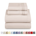 Ultra-Soft King Sheet Sets, 1800 Series Deep Pocket 4 Piece, Luxury Soft Microfiber Bed Sheet Sets, BEIGE CREAM - Luxury Bed Sheet Set with Deep Pockets - Default Title