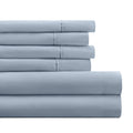 Ultra-Soft Queen, Light Blue Solid Microfiber 6 Piece Bed Sheet Set - Breathable Egyptian Cotton Flat & Fitted Sheets - Default Title
