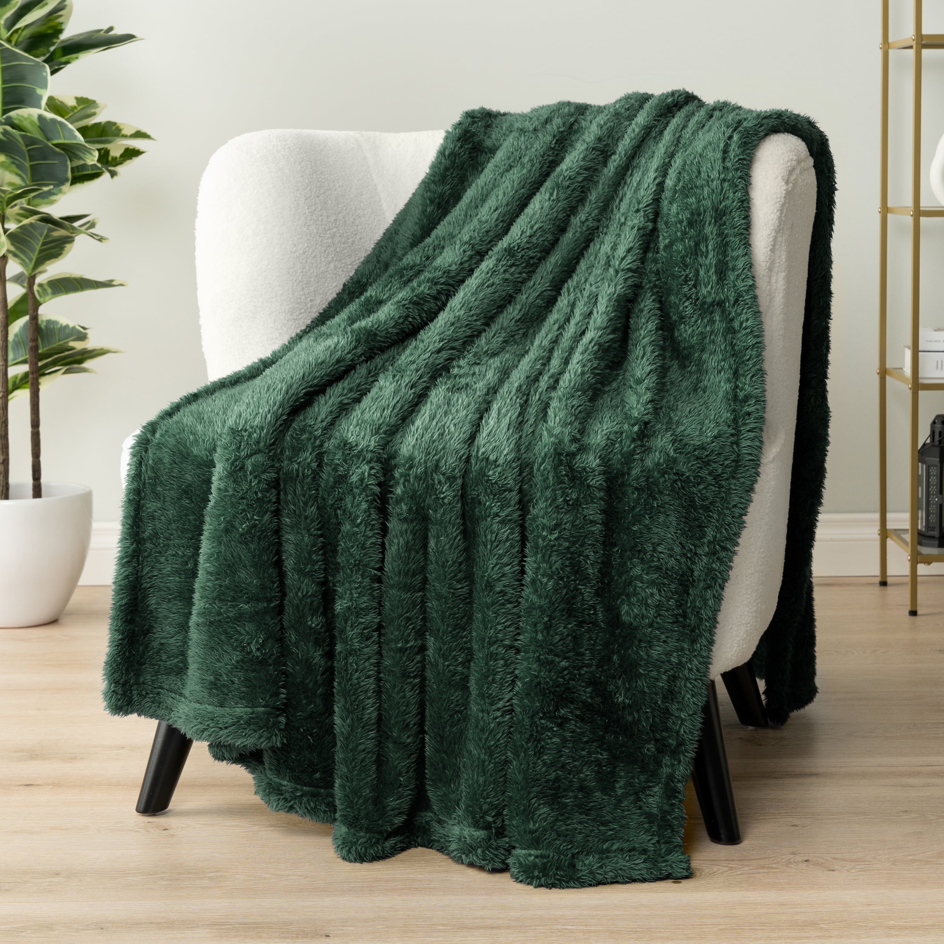 Cozy Fleece Sherpa Throw Blanket For Couch Sofa, Emerald Green Fluffy Warm Plush Blanket for Bed, Cozy Super Soft Lightweight Thr... - Cozy Fleece Throw Blanket for Couch & Bed - Default Title