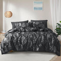 Luxurious Quilted 3 Pieces Printed Comforter Set Queen Size, Lightweight Botanical Floral Bed in a Bag, Ultra Soft Bedding Set with 1 R... - All-Season Down Alternative Comforter Insert - Default Title