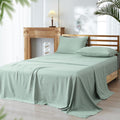 Ultra-Soft Bamboo Bed Sheet Sets, 4 Pieces King Silky Soft Bedding Sheets, 1800 Thread Count 16 Inch Deep Pockets, Sage Green - Breathable Egyptian Cotton Flat & Fitted Sheets - Default Title