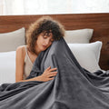 Reversible Sherpa Fleece Throw Blanket, Fuzzy Soft Lightweight Blankets for Bed, Sofa, Suitable for All Season, Grey, 50x60 inches - Super Soft Reversible Sherpa Flannel Blanket - Default Title