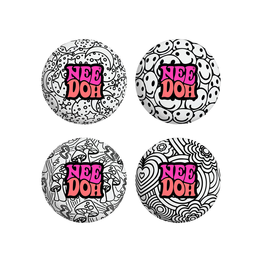 Spiky Ribbed NeeDoh Press-Doh | Select Oak Terrace - Fuzzy Flocked Textured Sensory Fidget Ball - Default Title