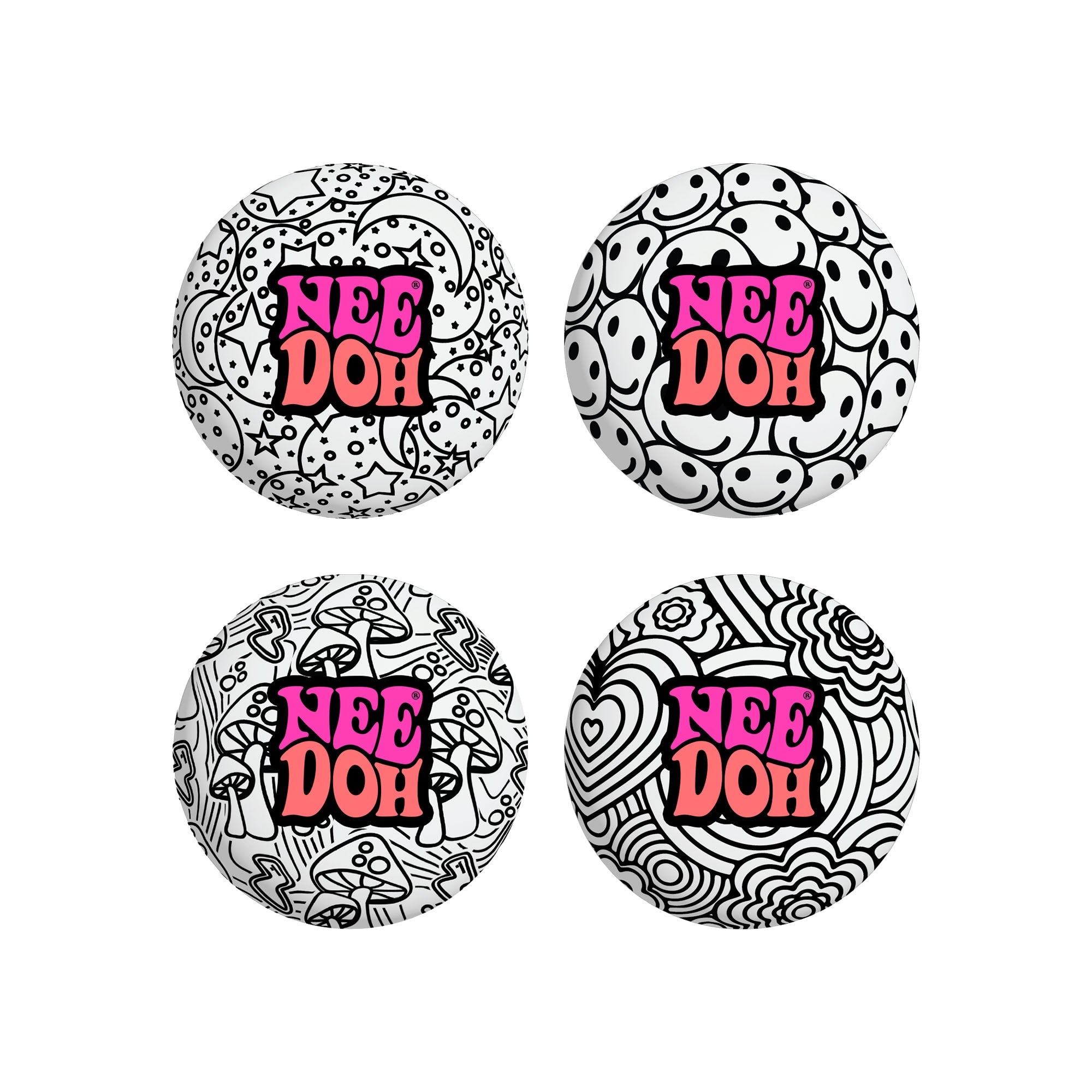 Spiky Ribbed NeeDoh Press-Doh | Select Oak Terrace - Fuzzy Flocked Textured Sensory Fidget Ball - Default Title