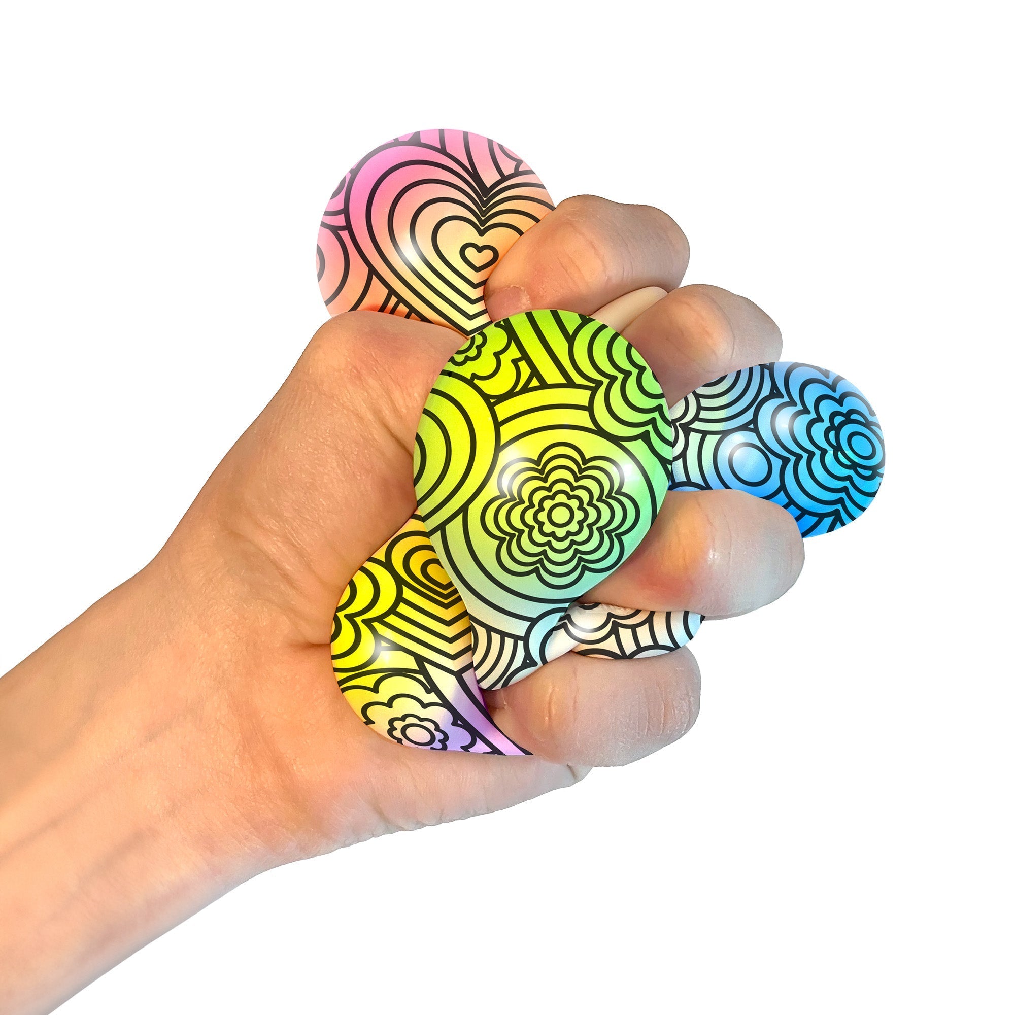 Spiky Ribbed NeeDoh Press-Doh | Select Oak Terrace - Fuzzy Flocked Textured Sensory Fidget Ball Detail