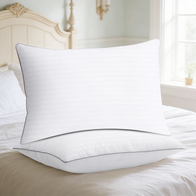 Fluffy Shredded Pillows Queen Size Set of 2, Bed Pillows for Side, Back and Stomach Sleepers, Super Soft Down Alternative Filling, Lu... - Orthopedic Shredded Foam Bed Pillow Set - Default Title