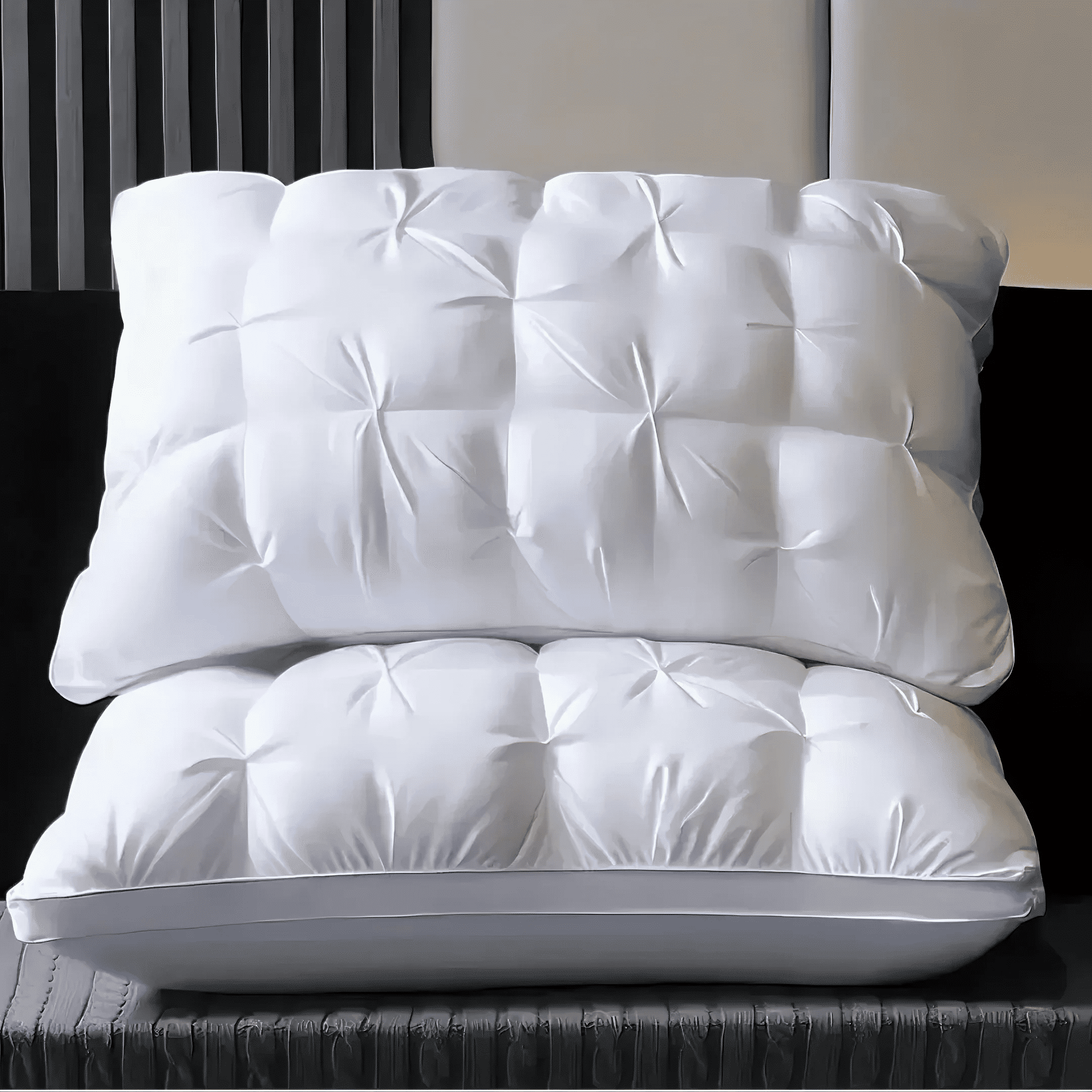 Hotel Collection Queen Size Bed Pillows Set of 2, Hotel Quality, Down Alternative Gusseted Bed Pillows for Side, Back, or Stomach Slee... - Hotel Quality Plush Sleeping Pillows - Default Title