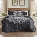 Heavyweight Warmth Queen Comforter Set, Bedding Comforter Set Queen Size W/ Side Pockets, Black, 9 Pieces - Luxurious Quilted Duvet Cover Set - Default Title