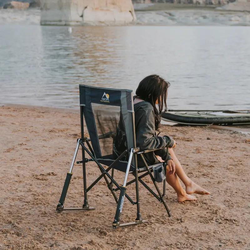 Patented Spring-Action RoadTrip Rocker - Choice 855 - Patented Spring-Action Rocking Chair for Camping Detail
