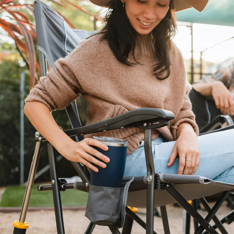 Patented Spring-Action RoadTrip Rocker - Choice 855 - Patented Spring-Action Rocking Chair for Camping Detail