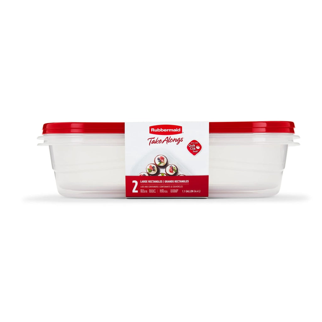 Sweet Treat Shaped 1 Gallon, 2 Packs, Red, Large Rectangular Plastic Food Storage Containers - Squishy Dohnut Sweet Treat Shaped Stress Toy - Default Title