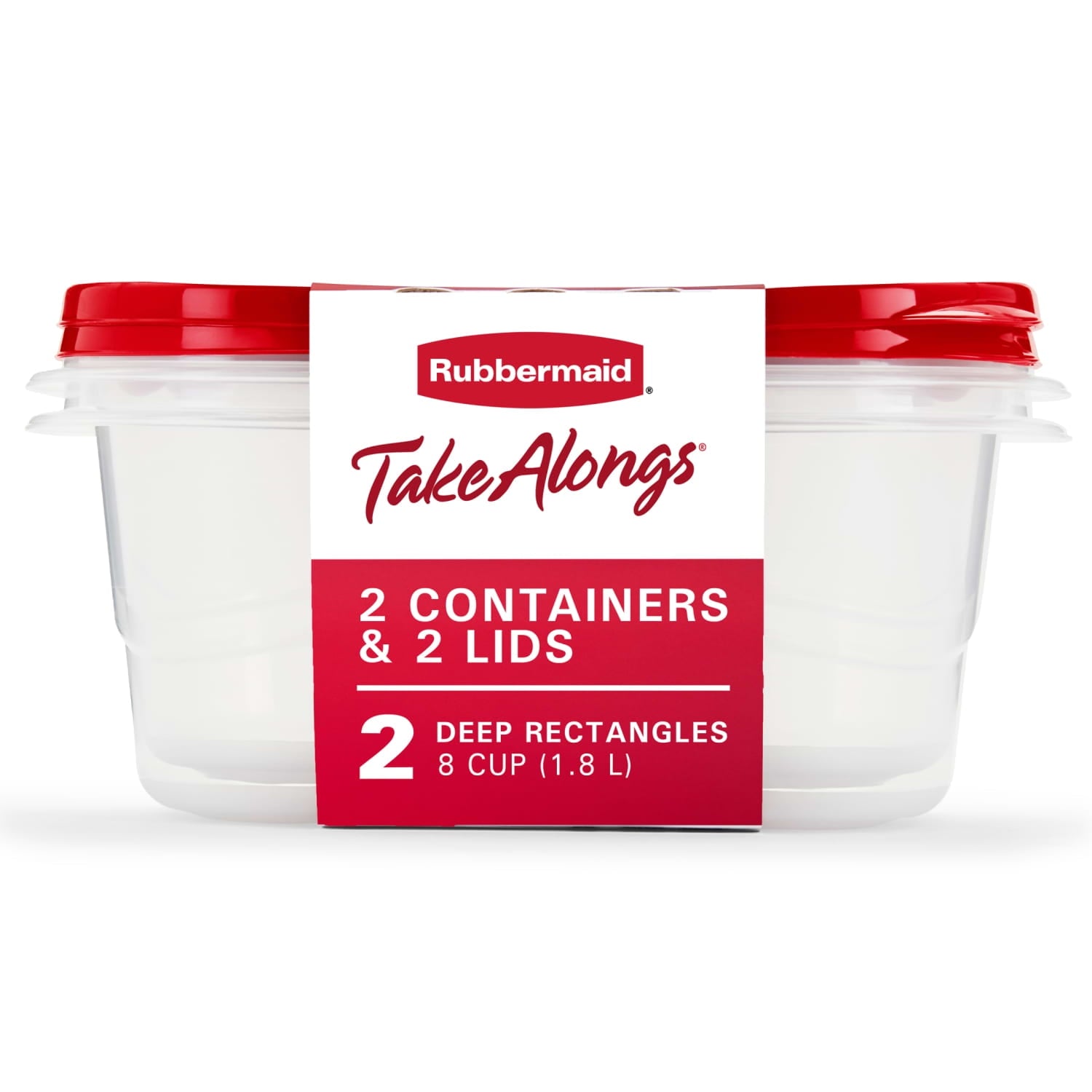 Fun Food Fidget 8 Cups, 2 Packs, Red, Plastic Deep Rectangle Food Storage Containers - Playful Star & Heart Shaped Geometric NeeDoh - Default Title
