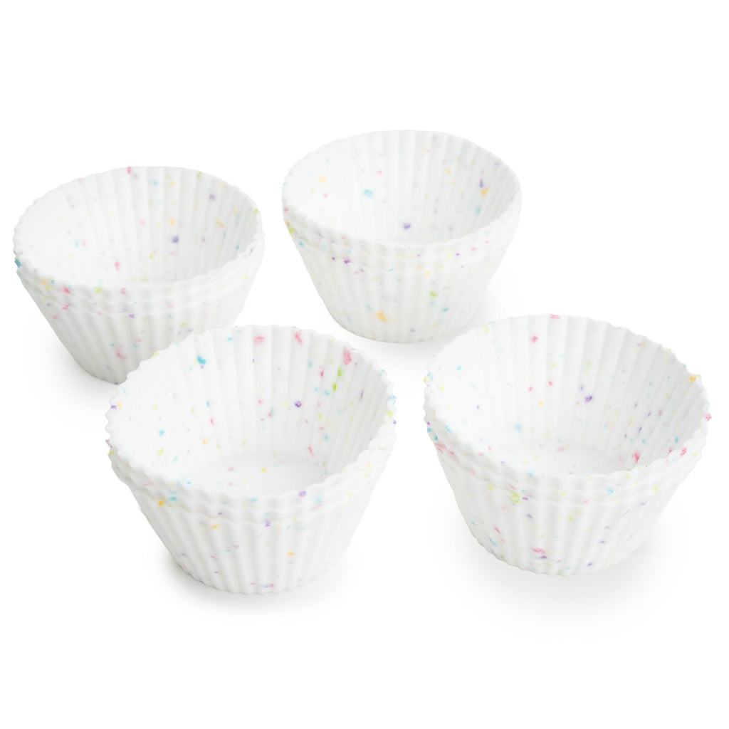 Time-Saving Reusable Non-Stick Silicone Baking Cups (12 Pack) - Standard Size - Confetti - Innovative Kitchen Helper for Modern Cooking - Default Title