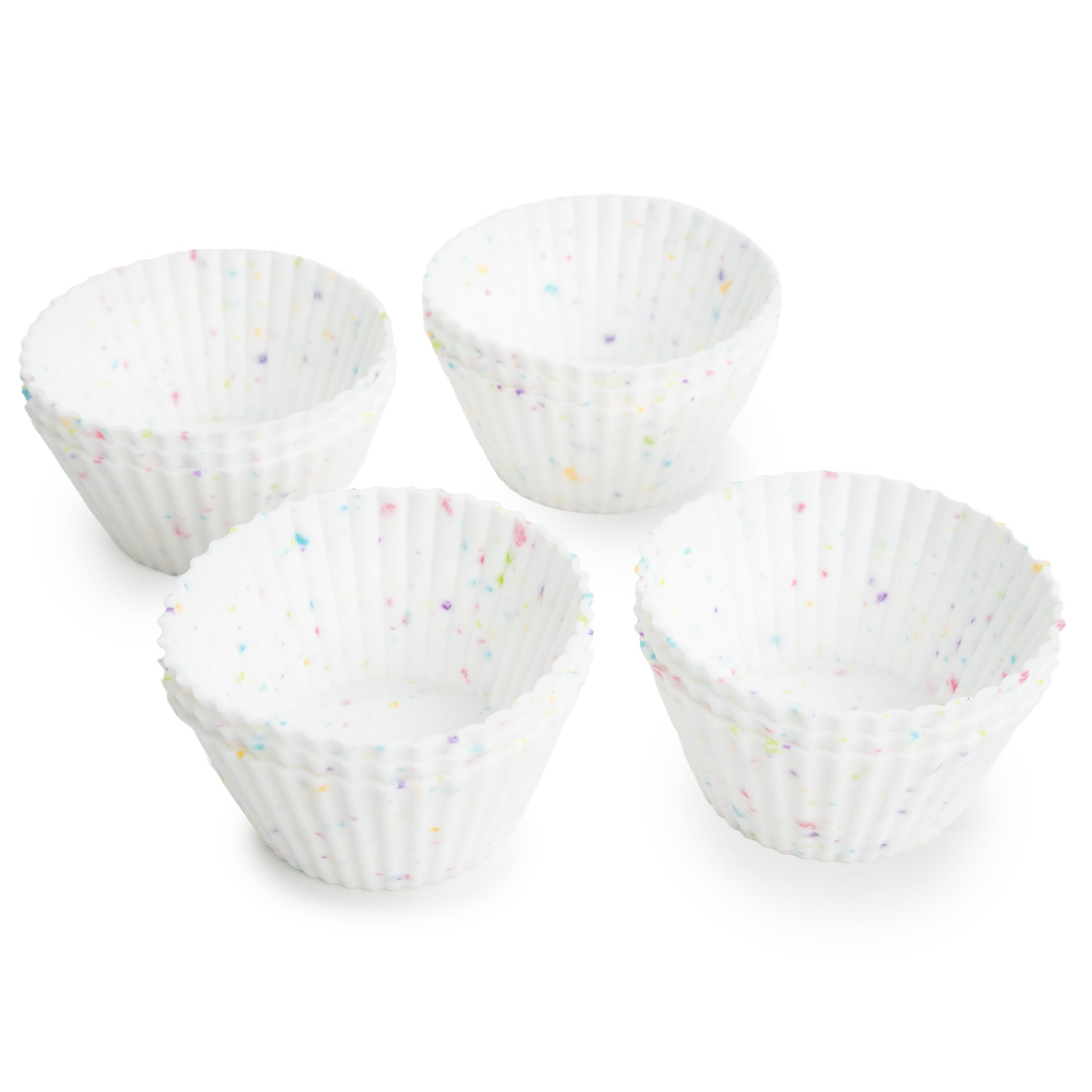Time-Saving Reusable Non-Stick Silicone Baking Cups (12 Pack) - Standard Size - Confetti - Innovative Kitchen Helper for Modern Cooking - Default Title