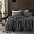 Breathable Luxury Bed Sheets - Full Size Bed Sheets - Washed Microfiber - 4 Piece Hotel Luxury Bedding Sheets with Fitted Sheet, Flat S... - Luxury Bed Sheet Set with Deep Pockets - Default Title
