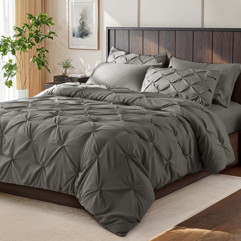 Heavyweight Warmth Queen Comforter Set, 7 Pieces Bedding Sets for All Season, Bed in a Bag with Pleated Comforter - Flat Sheet & Fitted ... - Cloud-Like Soft Lightweight Bed Comforter - Default Title