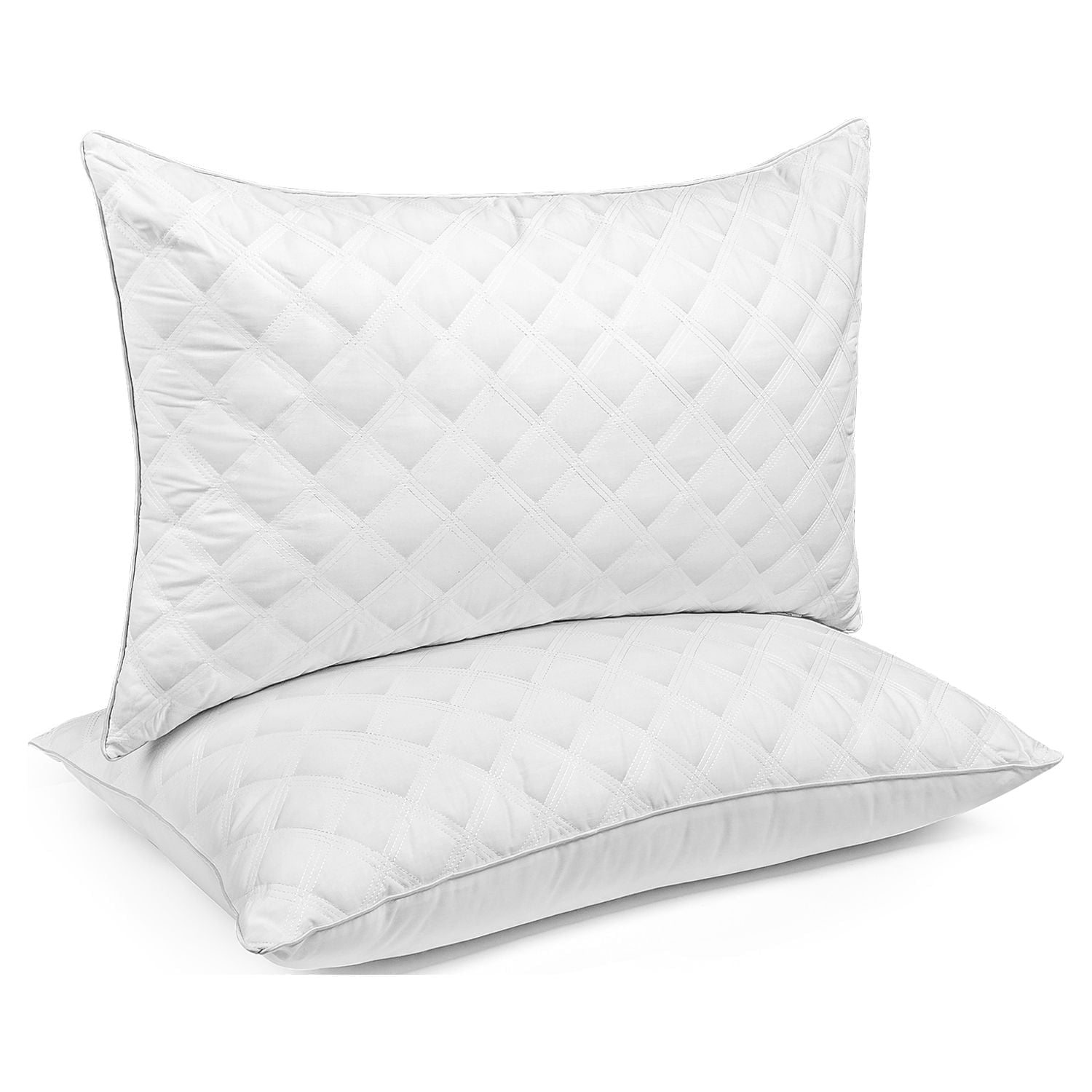 Orthopedic Support Bed Pillows Queen Size Set of 2 Pillows for Bed 2 Pack Cooling Hotel Collection Down Alternative Pillows 20 x 30 inches - Decorative Throw Pillow Cushion for Sofa & Bed - Default Title