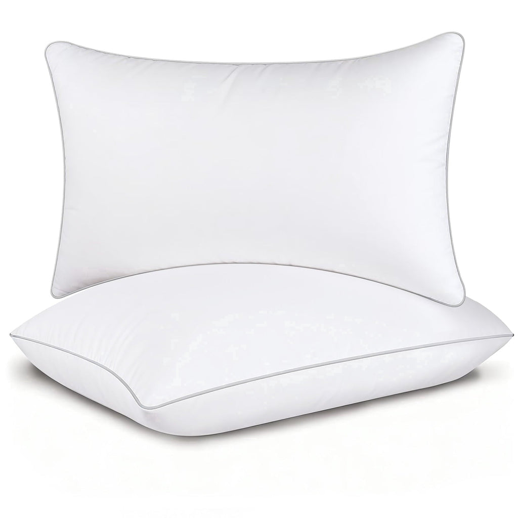 Orthopedic Support Pillows Queen Size Set of 2, Bed Pillows for Side and Back Sleepers, Soft Down Alternative Pillows, Hotel Quality and... - Decorative Throw Pillow Cushion for Sofa & Bed - Default Title