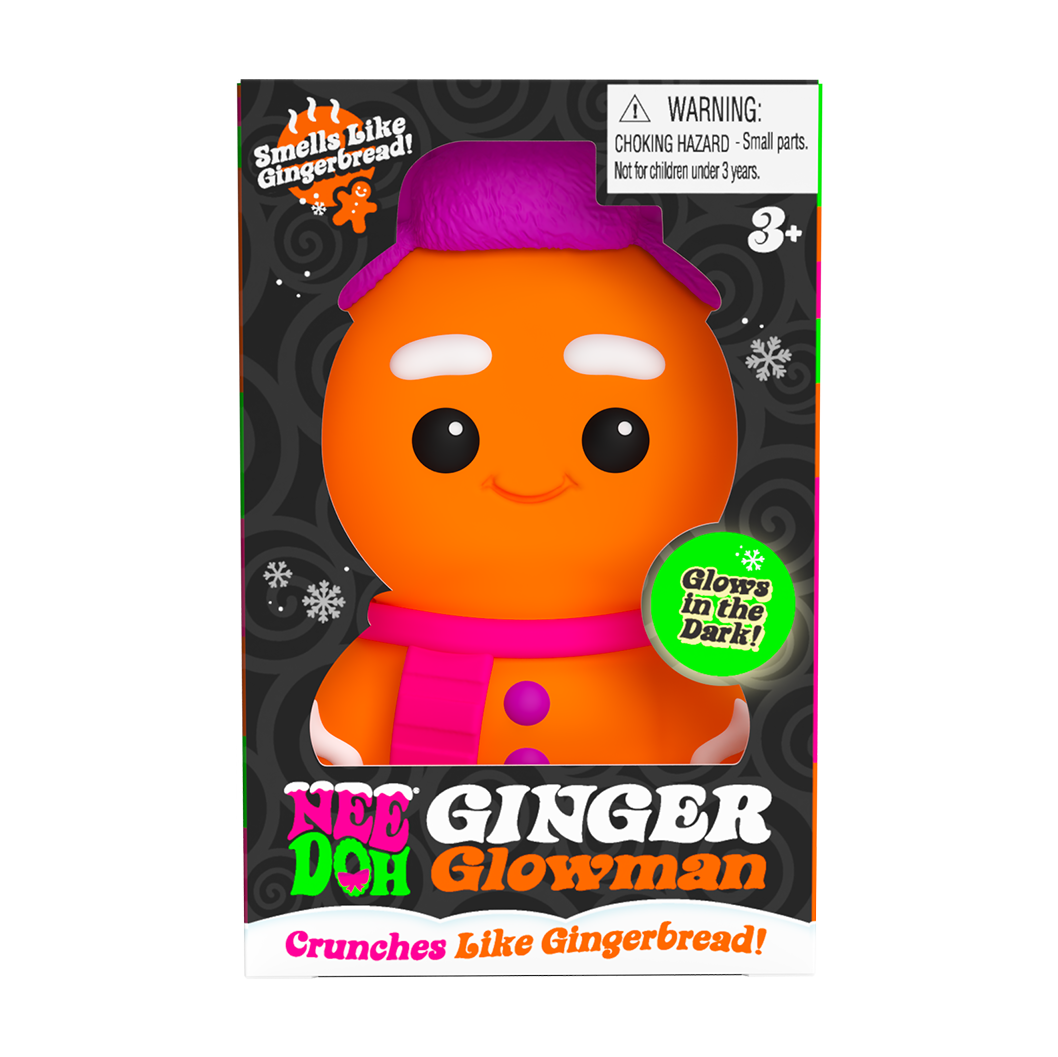 Adorable Character NeeDoh Ginger Glowman | Select Copper Path - Dino Character Malt-Gel Filled Sensory Glob - Surprise Me! (Random Style)