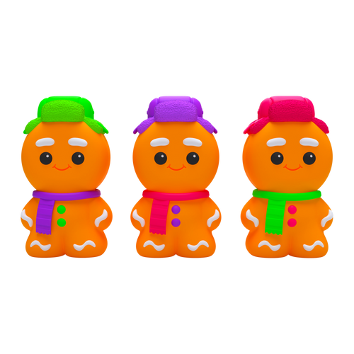 Adorable Character NeeDoh Ginger Glowman | Select Copper Path - Dino Character Malt-Gel Filled Sensory Glob Detail