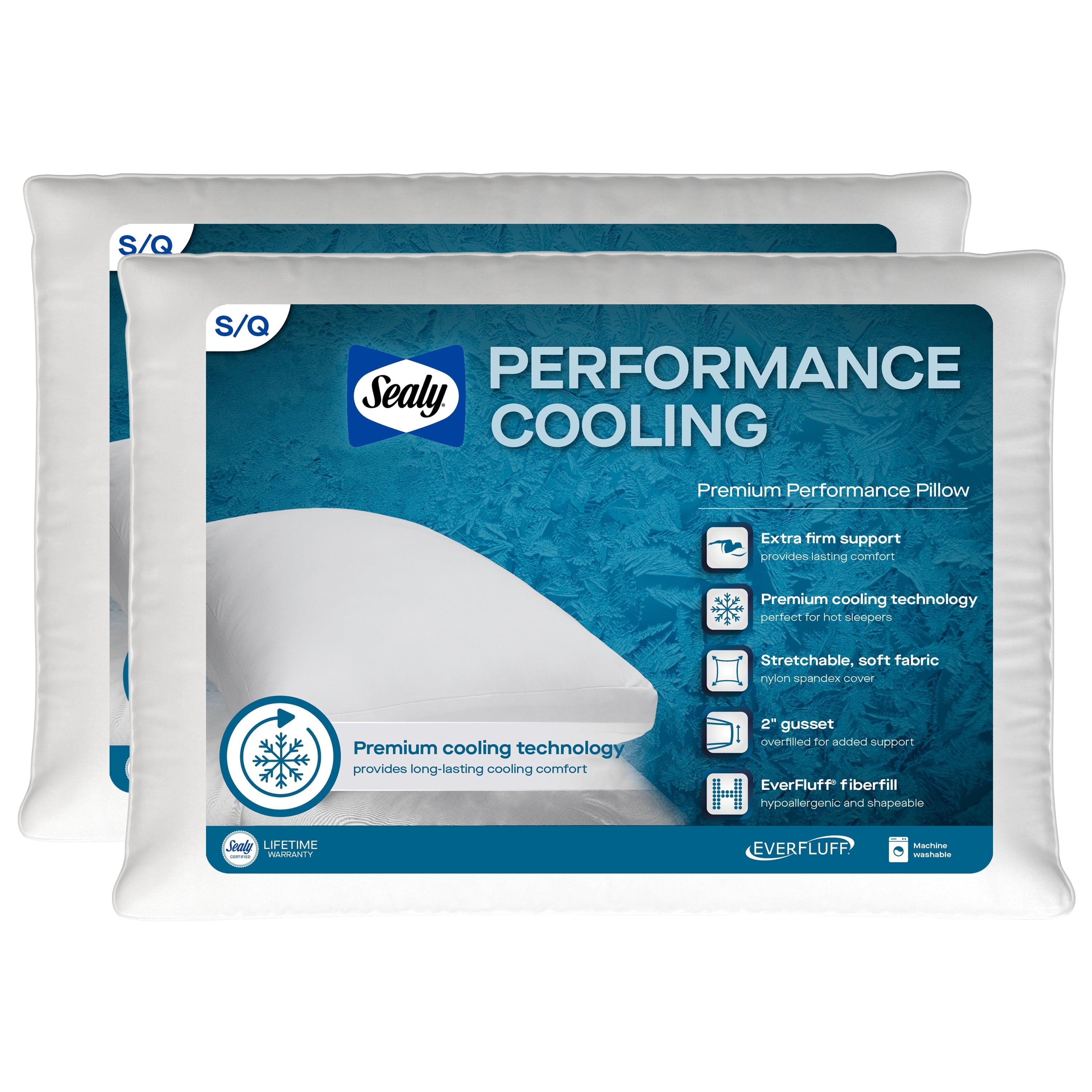 Hotel Collection Cooling Bed Pillow, Jumbo, White- Extra Firm, 2 Count - Orthopedic Shredded Foam Bed Pillow Set - Default Title