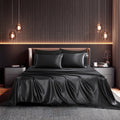 Breathable Luxury Set, Queen, Silky Bed s, 4 Pieces,Black - Breathable Egyptian Cotton Flat & Fitted Sheets - Default Title