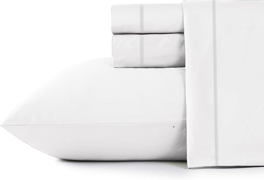 Cooling Sateen Bed Sheets Set 4 Pieces, 600 TC 100% Egyptian Cotton Bed Sheets, Breathable, Soft & Silky Sateen Weave Fits Mattress ... - Luxury Bed Sheet Set with Deep Pockets - Default Title