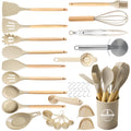 High-Precision Silicone Cooking Utensils Set, Heat Resistant Kitchen Tools, 36 PCS Non-Stick Silicone Cooking Kitchen Utensils, Khaki - Multi-Purpose Hand Tool for Daily Meal Prep - Default Title