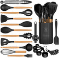 Chef-Quality Silicone Cooking Utensils Set - Silicone Kitchen Utensils for Cooking Wooden Handles, 446°F Heat Resistant Kitchen Ut... - Heavy Duty Stainless Steel Kitchen Shears - Default Title