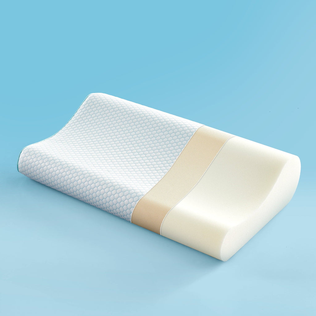 Hotel Collection Standard Cooling Memory Foam Pillow, Ergonomic Adjustable Orthopedic Contour Bed Pillows Neck Support for Side Back S... - Ergonomic Memory Foam Pillow for Neck Pain Support - Default Title