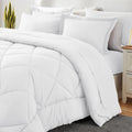 Luxurious Quilted Comforter Set 7-Piece Bed in a Bag - Adult, White, Queen - Hypoallergenic Ultra-Fluffy Quilt for Winter - Default Title