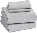 Wrinkle-Resistant Jersey Knit Full Size Sheets 4pc|100% T-Shirt Cotton Blend Super Soft Breathable Jersey Sheets Full Size Bed, Stretch... - Luxury Bed Sheet Set with Deep Pockets - Default Title