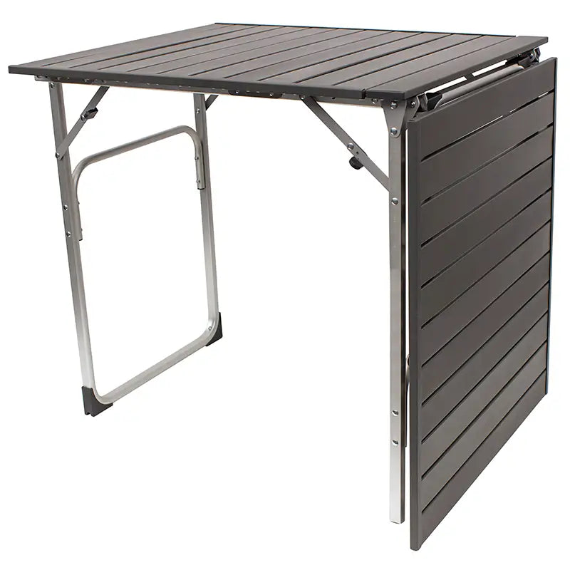 Portable Staging Slim-Fold Table - Choice 196 - Master Outdoor Kitchen Station for Tailgating & BBQ Detail