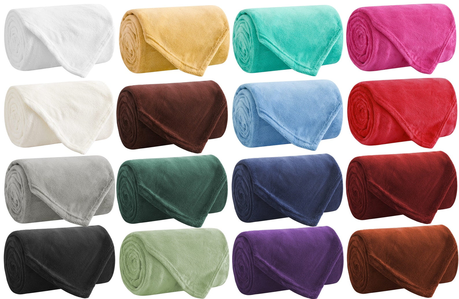 Cozy Fleece Soft Throw Blankets - Multipurpose - Throw, Twin, Full, Queen, King - 17 DIFFERENT Colors! - Luxury Knitted Decorative Throw Blanket with Fringes - Default Title