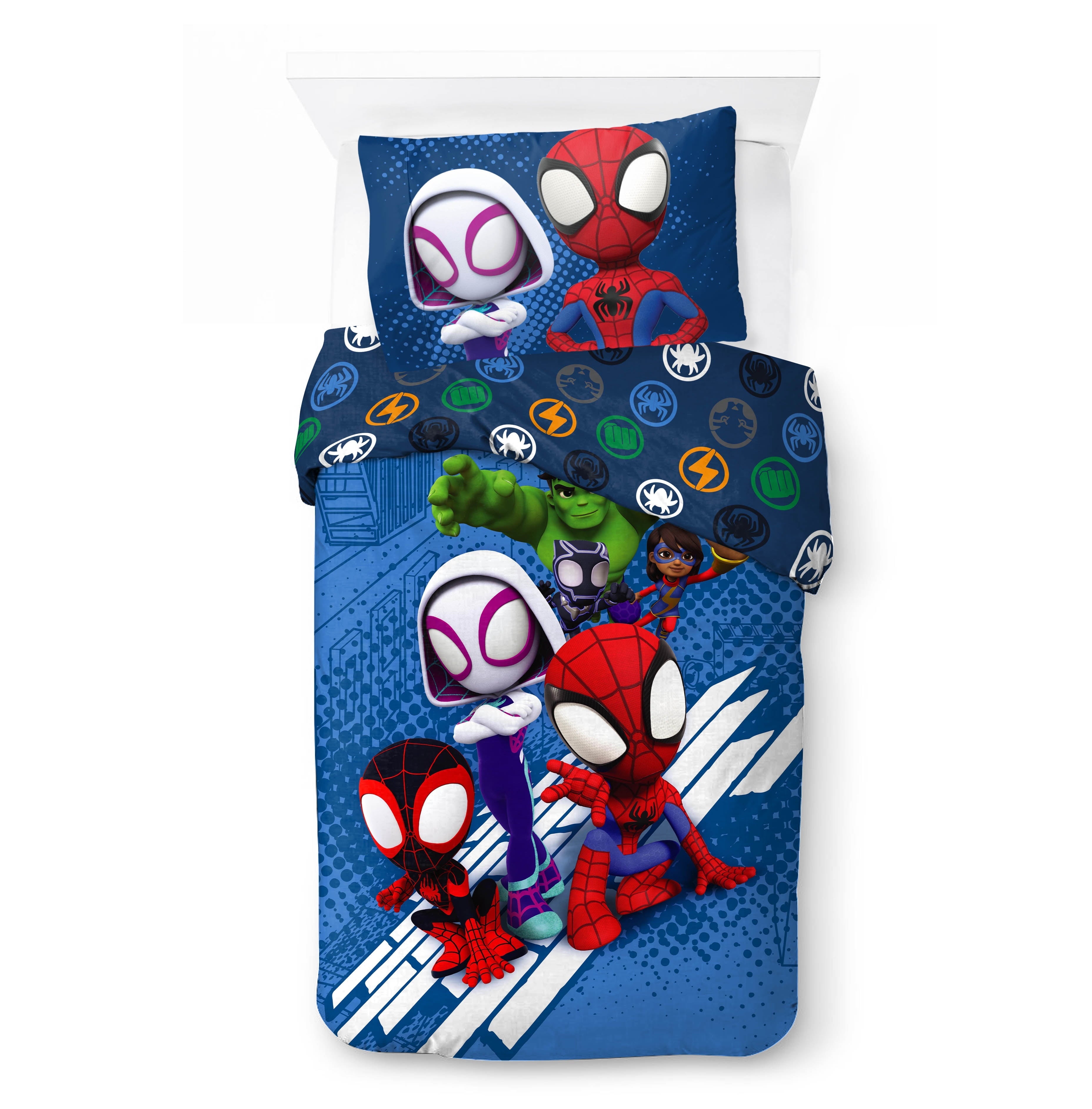 Heavyweight Warmth Spidey Amazing Friends Kids 2-Piece Twin/Full Reversible Comforter Set, Microfiber, Red - All-Season Down Alternative Comforter Insert - Default Title