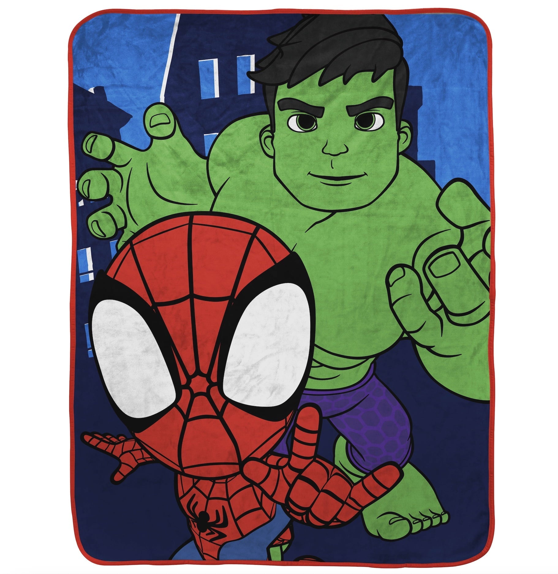 Lightweight Warm Spidey & His Amazing Friends Kids Throw, 46 x 60, Microfiber, Blue, Marvel - Super Soft Reversible Sherpa Flannel Blanket - Default Title