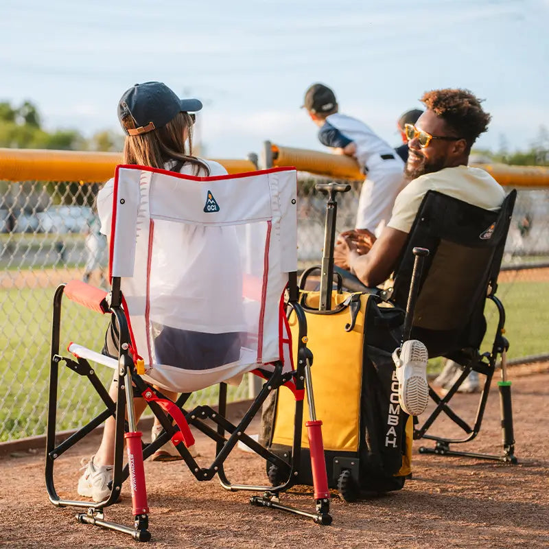 Luxury Camp Stowaway Rocker - Choice 794 - RoadTrip Rocker Smooth Motion Camp Chair Detail
