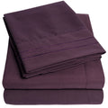 Wrinkle-Resistant 1800 Series Bed Sheets - Extra Soft Microfiber Deep Pocket Sheet Set - Purple, Full - Breathable Egyptian Cotton Flat & Fitted Sheets - Default Title