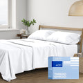 Wrinkle-Resistant King Size Cotton Sheets Set - 400 Thread Count 4 PC 100% Cotton Sheets for King Bed, 16 In Deep Pocket King Size Cott... - Cooling Hotel Quality Bedding Sheets and Pillowcases - Default Title
