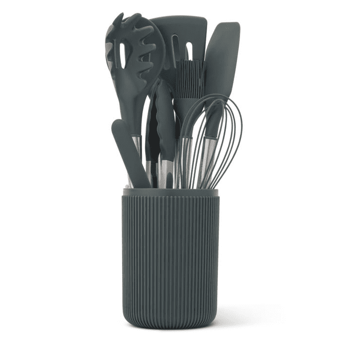 Heavy Duty 10-Piece Silicone Gadget Set - Green - Professional Kitchen Tool for Culinary Enthusiasts - Default Title